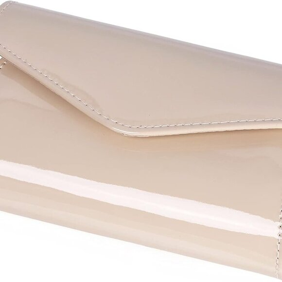 Women's Mini Shiny Patent Leather Evening Clutch Bag Crossbody Prom - Picture 6 of 6